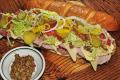 A giant sandwich at half price