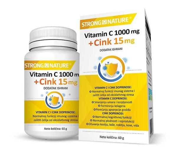 Vitamin C 1000 mg + Cink 15 mg, prašak